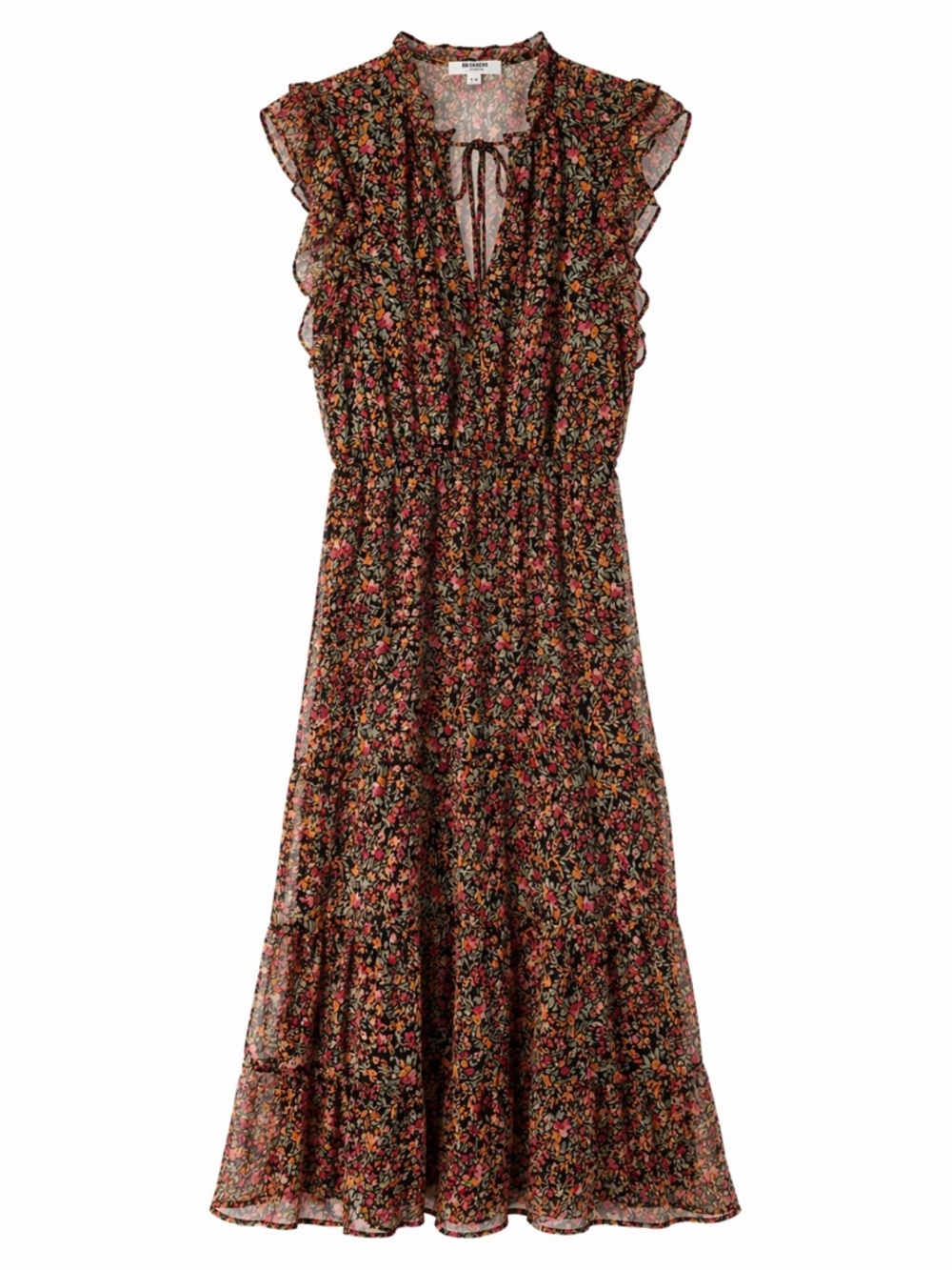 ✨ BB Dakota Floral Chiffon Midi Dress – Size XS